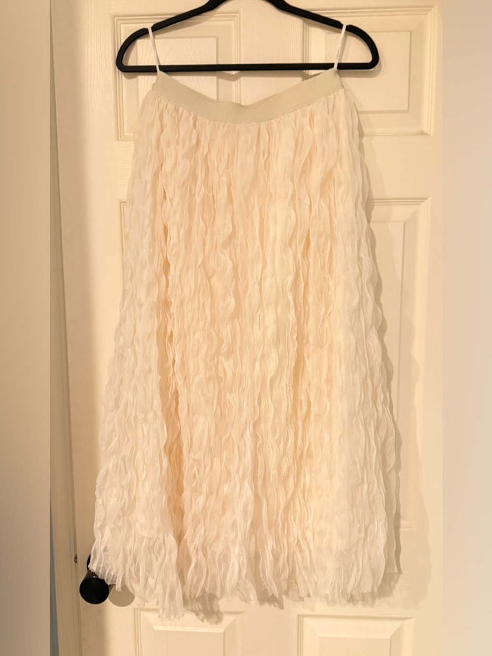 ADORA Ivory Textured A-Line Maxi Skirt whimsical fairy romantic regency princess